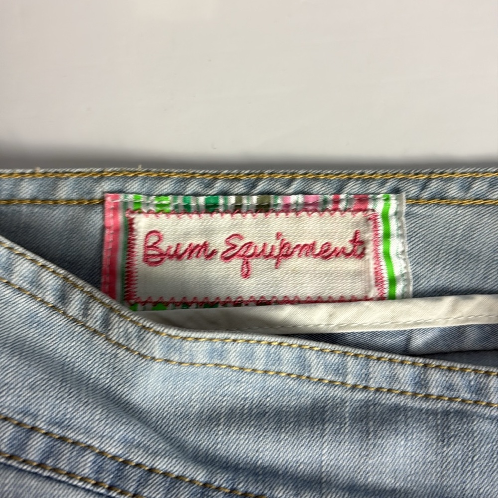 b.u.m equipment Wide Leg Sailor 70's Jean Capri's Light Blue Wash Missy 14 - Picture 6 of 9